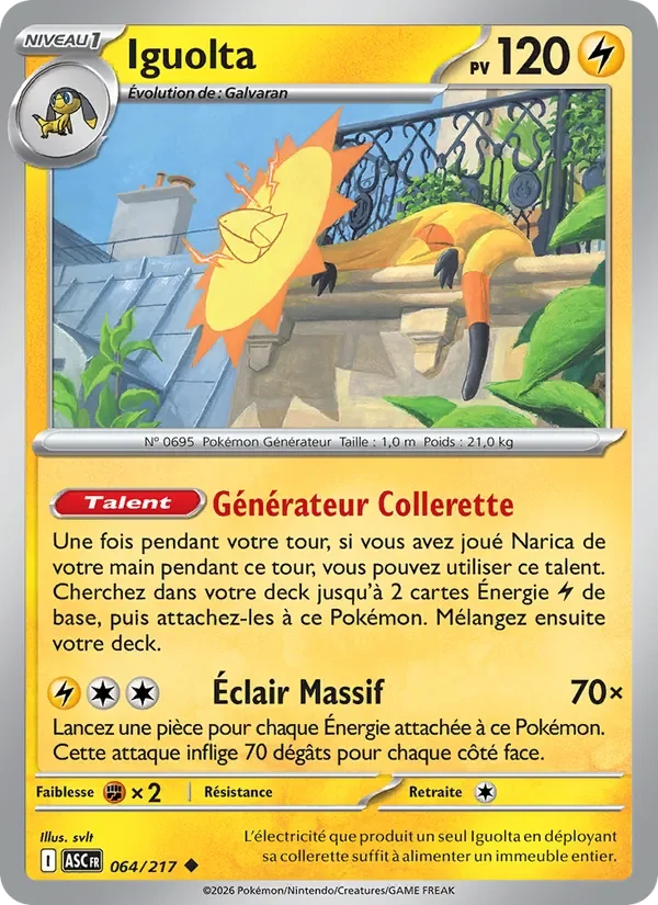 Carte Pokémon Iguolta 064/295 — Héros Transcendants