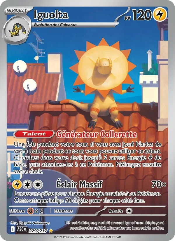 Carte Pokémon Iguolta 229/295 — Héros Transcendants