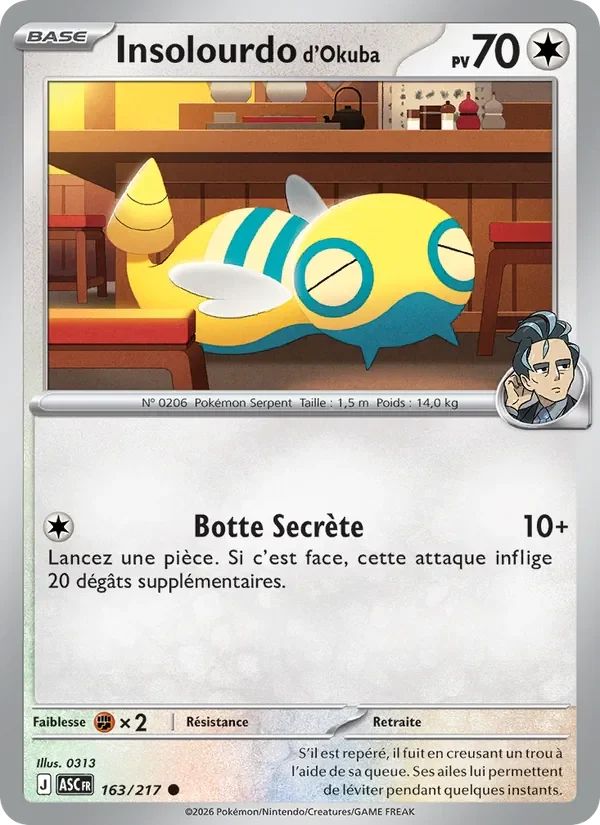 Carte Pokémon Insolourdo d'Okuba 163/295 — Héros Transcendants