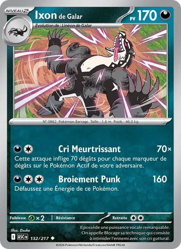 Carte Pokémon Ixon de Galar 132/295 — Héros Transcendants