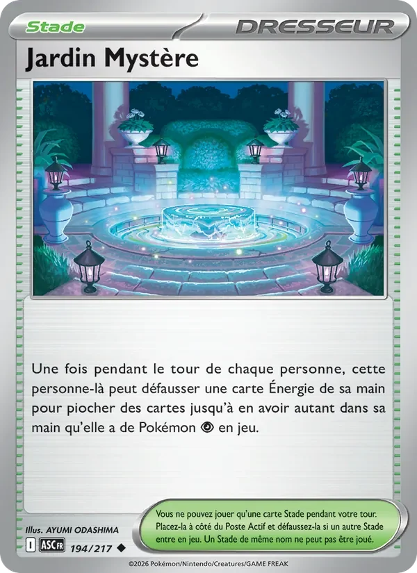 Carte Pokémon Jardin Mystère 194/295 — Héros Transcendants