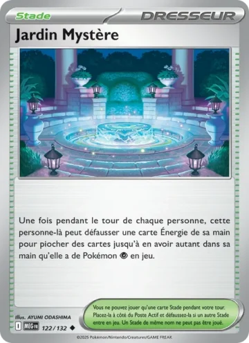 Carte Pokémon Jardin Mystère 122/132, extension Méga-Évolution