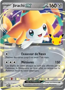 Carte Pokémon Jirachi-ex 102/128 du set 30e Anniversaire