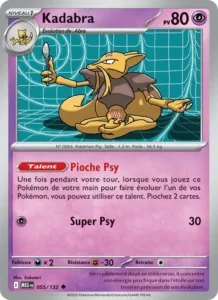Carte Pokémon Kadabra 055/132 — Méga-Évolution