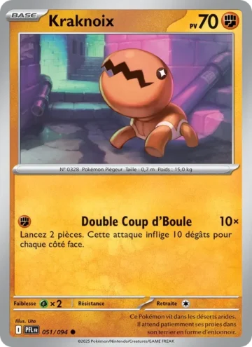 Carte Pokémon Kraknoix 051/094, extension Flammes Fantasmagoriques