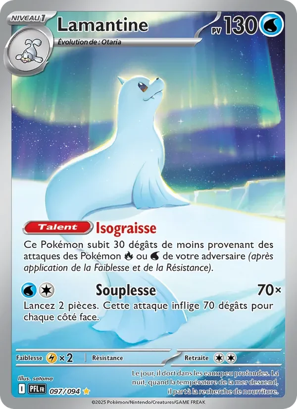 Carte Pokémon Lamantine 097/094 — Flammes Fantasmagoriques