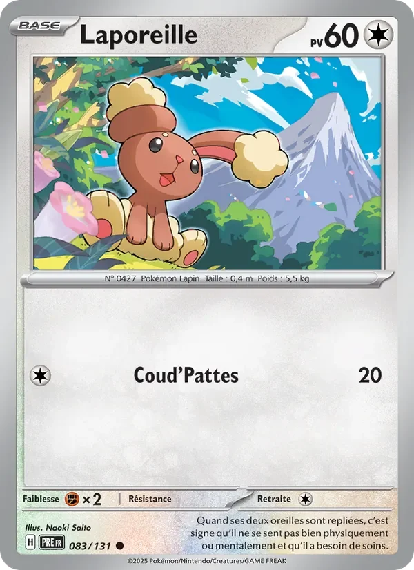 Carte Pokémon Laporeille 083/131 — Évolutions Prismatiques