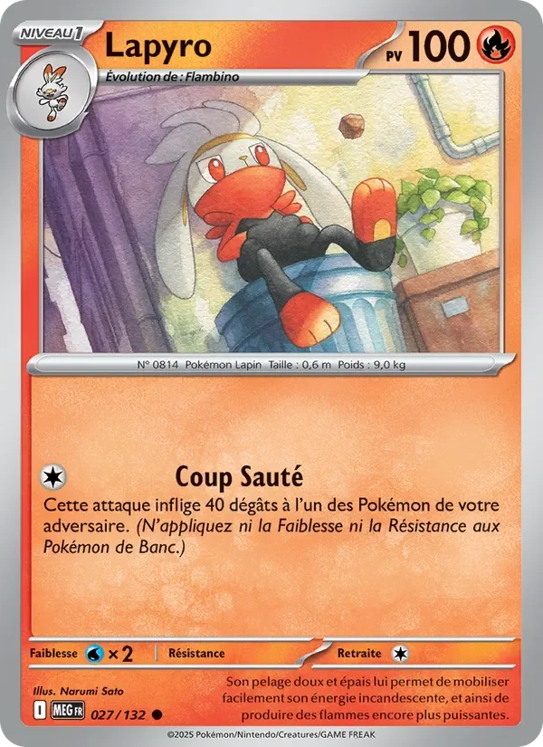 Carte Pokémon Lapyro 027/132 — Méga-Évolution