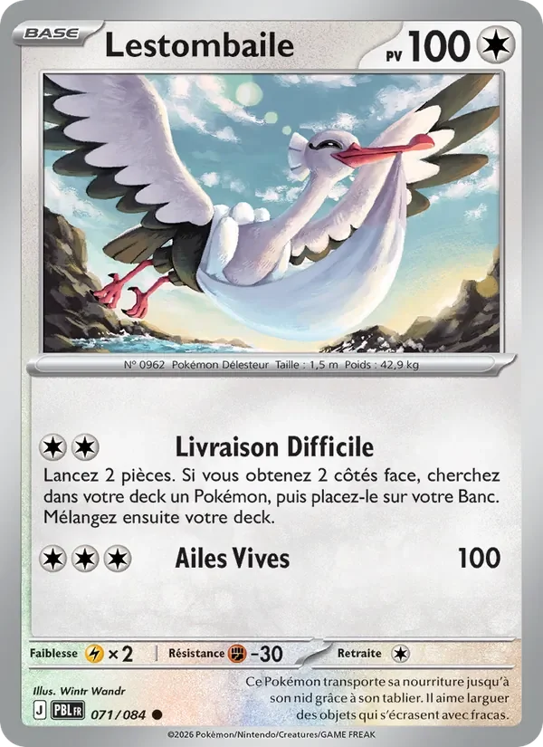 Carte Pokémon Lestombaile 071/120 — Nuit Noire