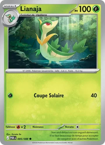 Carte Pokémon Lianaja 005/088, extension Équilibre Parfait