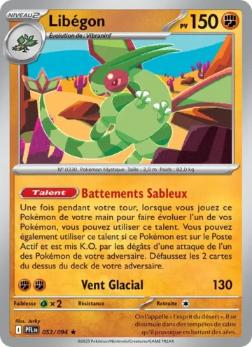 Carte Pokémon Libégon 053/094, extension Flammes Fantasmagoriques