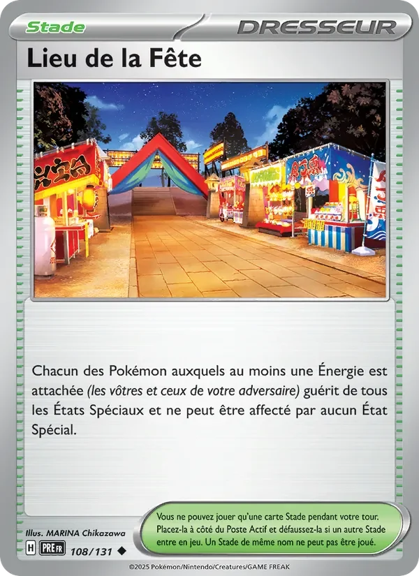 Carte Pokémon Lieu de la Fête 108/131 — Évolutions Prismatiques