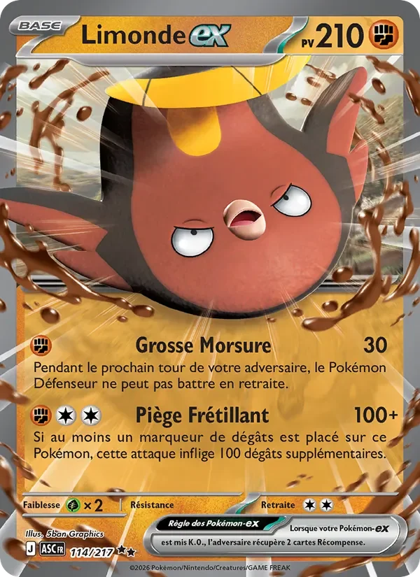 Carte Pokémon Limonde-ex 114/295 — Héros Transcendants