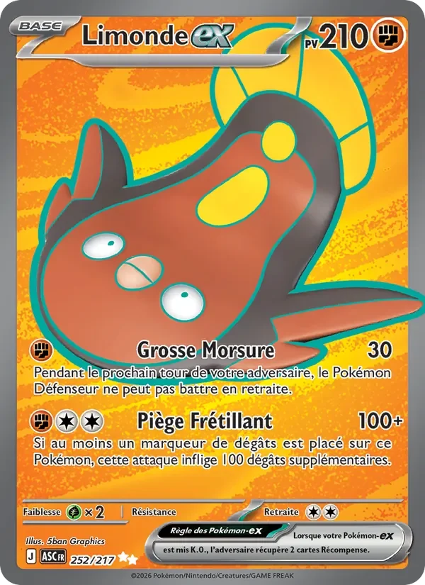 Carte Pokémon Limonde-ex 252/295 — Héros Transcendants