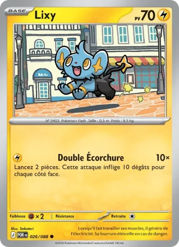 Carte Pokémon Lixy 026/088, extension Équilibre Parfait