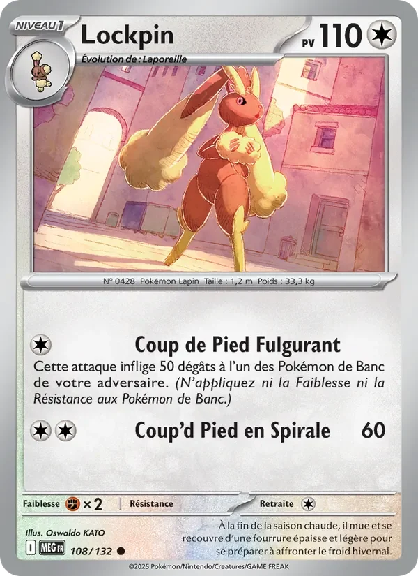 Carte Pokémon Lockpin 108/132 — Méga-Évolution