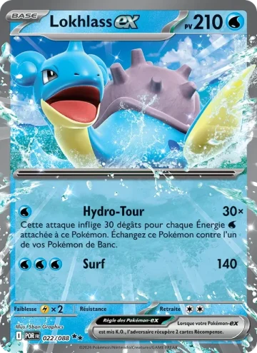 Carte Pokémon Lokhlass-ex 022/088, extension Équilibre Parfait