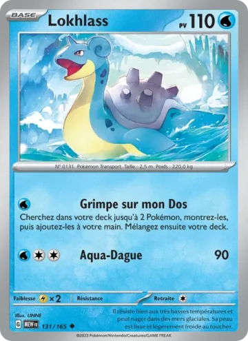 Carte Pokémon Lokhlass 131/165, extension 151
