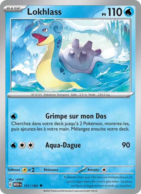 Carte Pokémon Lokhlass 131/165 — 151
