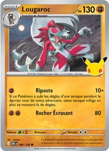 Carte Pokémon Lougaroc 085/128 du set 30e Anniversaire