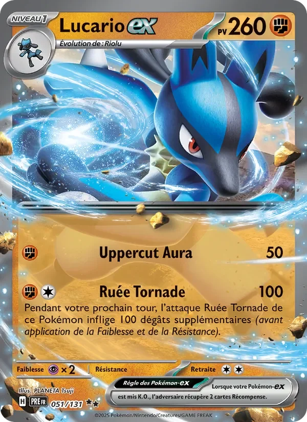 Carte Pokémon Lucario-ex 051/131 — Évolutions Prismatiques