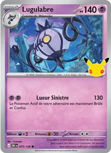 Carte Pokémon Lugulabre 075/128 du set 30e Anniversaire