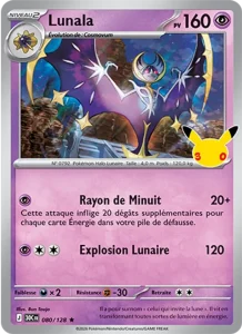 Carte Pokémon Lunala 080/128 du set 30e Anniversaire