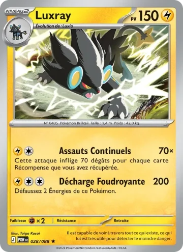 Carte Pokémon Luxray 028/088, extension Équilibre Parfait