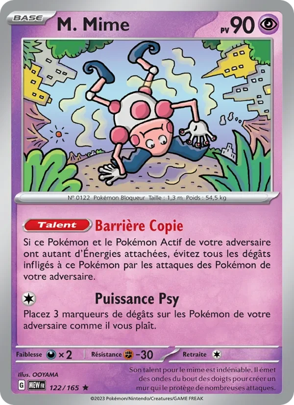 Carte Pokémon M. Mime 122/165 — 151