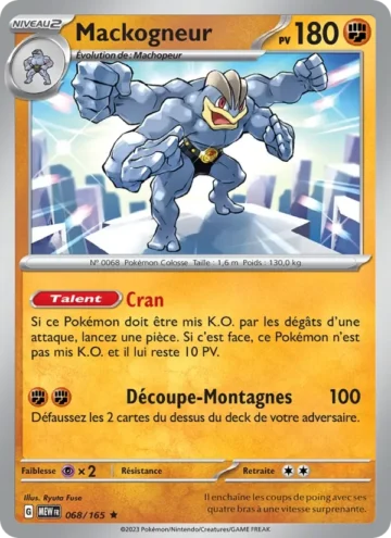 Carte Pokémon Mackogneur 068/165, extension 151