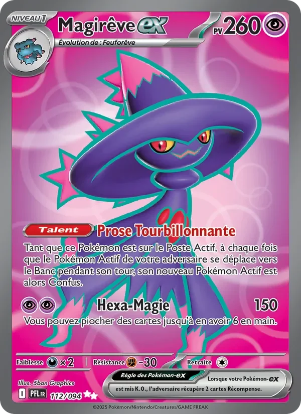 Carte Pokémon Magirêve-ex 112/094 — Flammes Fantasmagoriques