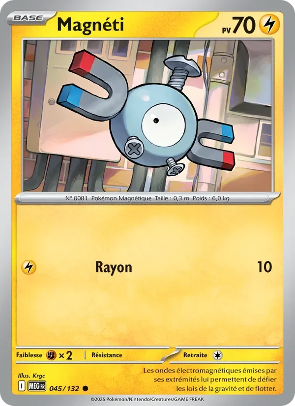 Carte Pokémon Magnéti 045/132 — Méga-Évolution