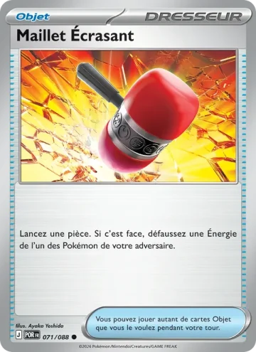 Carte Pokémon Maillet Écrasant 071/088, extension Équilibre Parfait