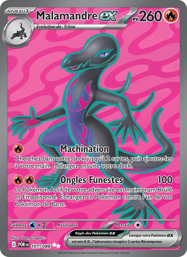 Carte Pokémon Malamandre-ex 101/124 — Équilibre Parfait