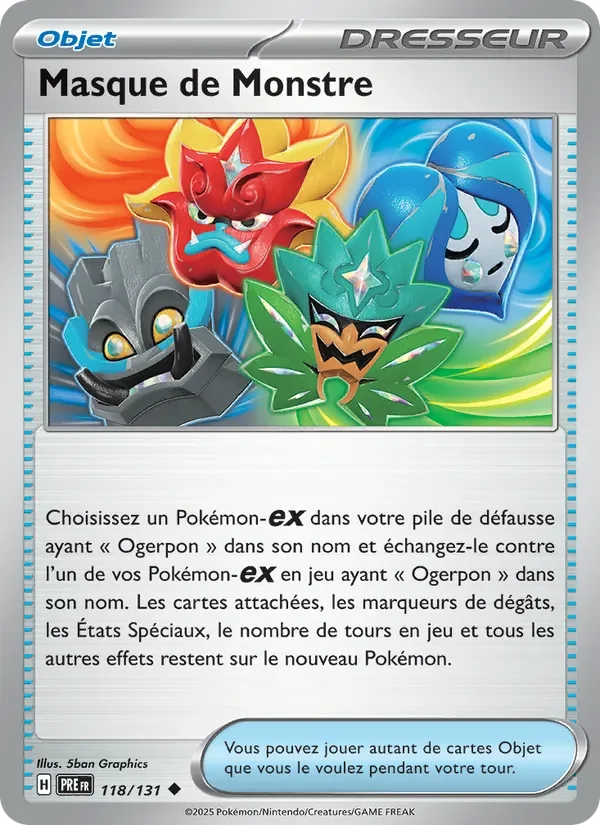 Carte Pokémon Masque de Monstre 118/131 — Évolutions Prismatiques