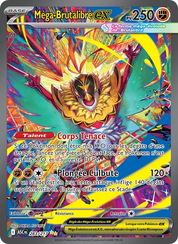Carte Pokémon Méga-Brutalibré-ex 283/295 — Héros Transcendants