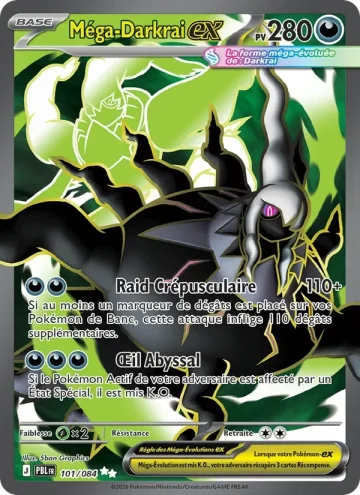 Carte Pokémon Méga-Darkrai-ex 101/084, extension Nuit Noire
