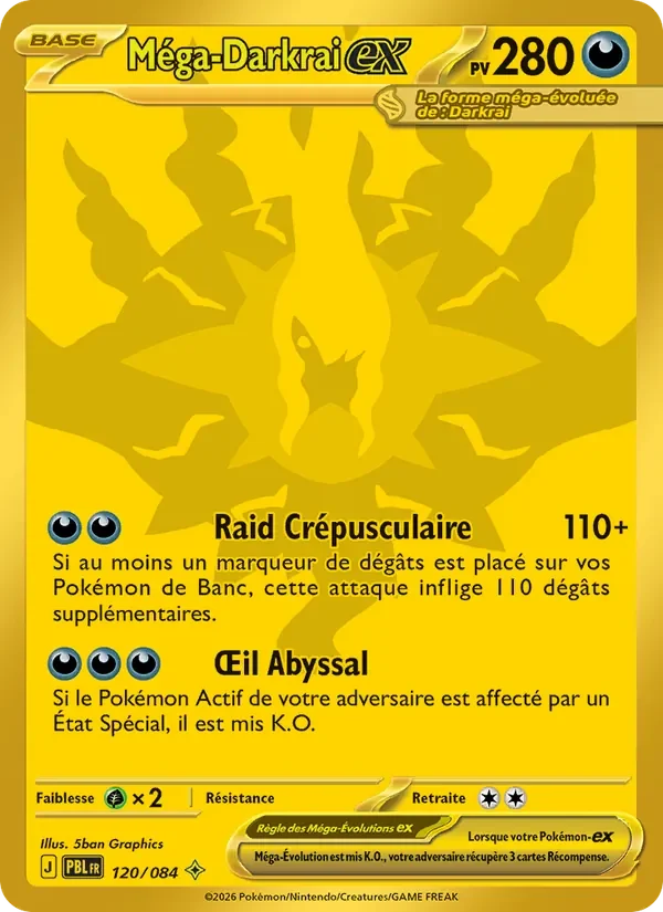 Carte Pokémon Méga-Darkrai-ex 120/120 — Nuit Noire