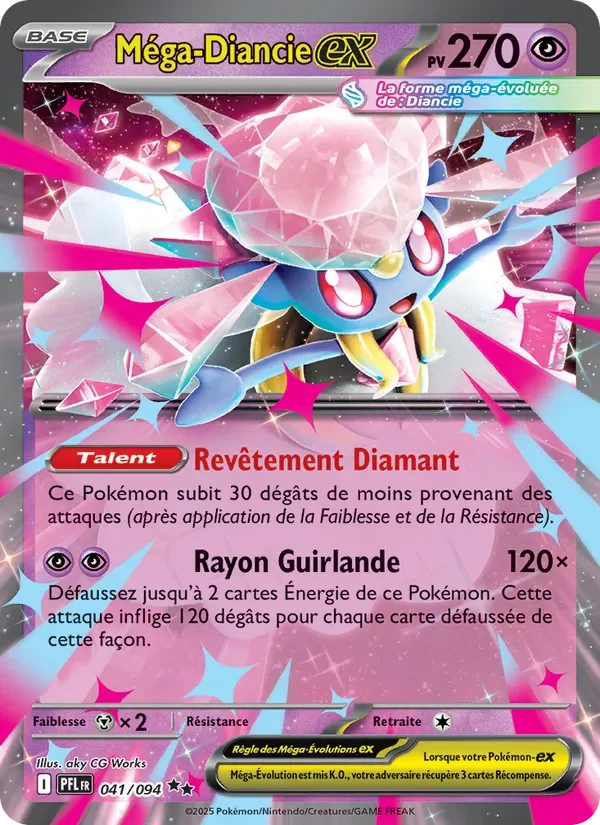 Carte Pokémon Méga-Diancie-ex 041/094 — Flammes Fantasmagoriques
