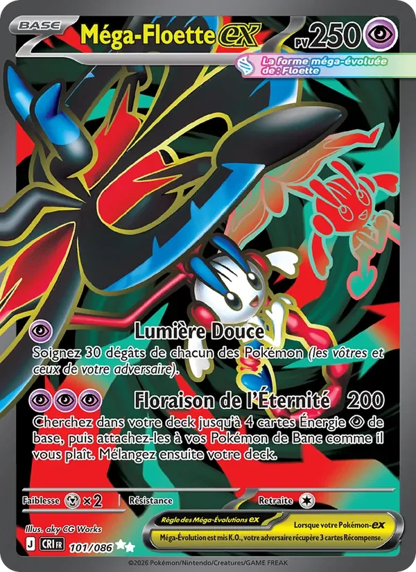 Carte Pokémon Méga-Floette-ex 101/122 — Chaos Ascendant