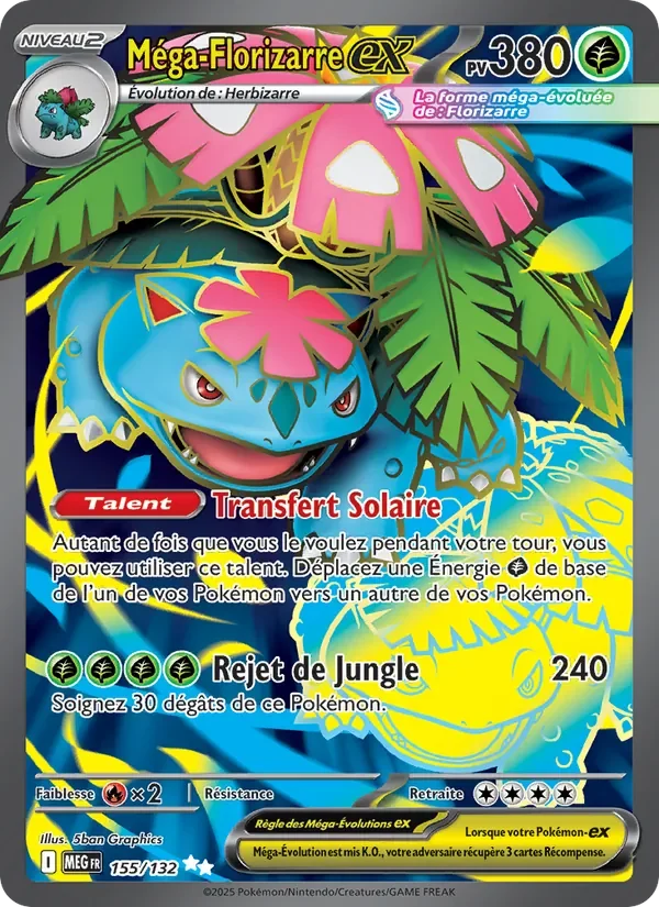 Carte Pokémon Méga-Florizarre-ex 155/132 — Méga-Évolution