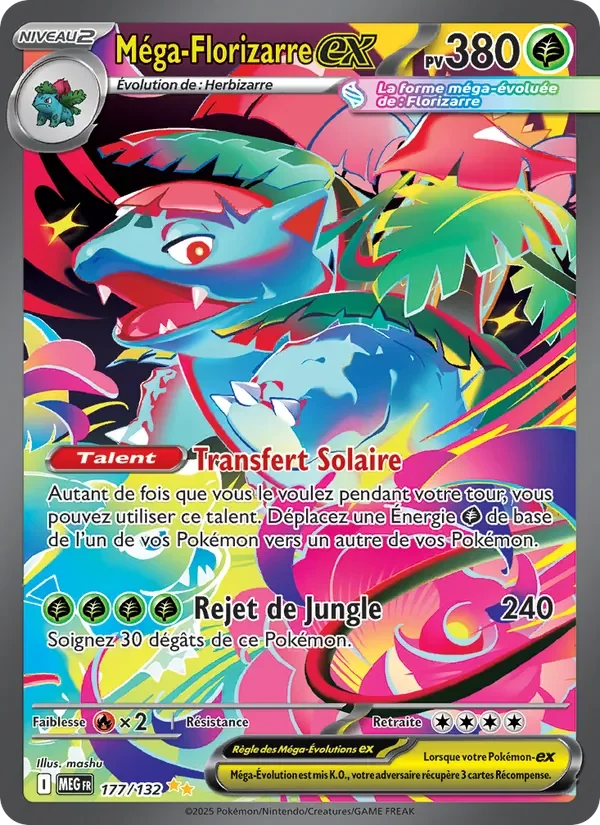 Carte Pokémon Méga-Florizarre-ex 177/132 — Méga-Évolution
