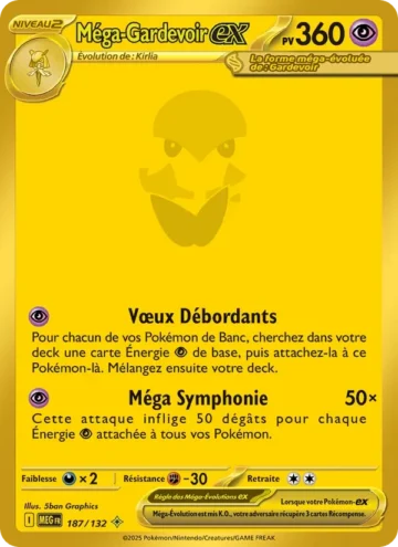 Carte Pokémon Méga-Gardevoir-ex 187/132, extension Méga-Évolution