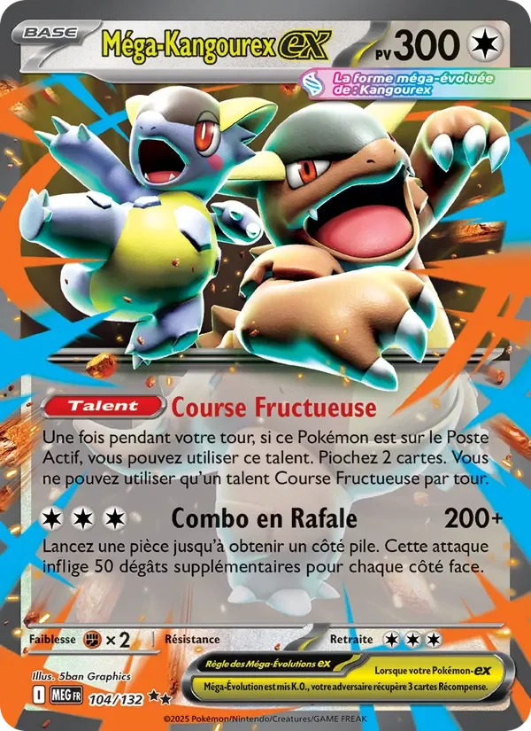 Carte Pokémon Méga-Kangourex-ex 104/132 — Méga-Évolution