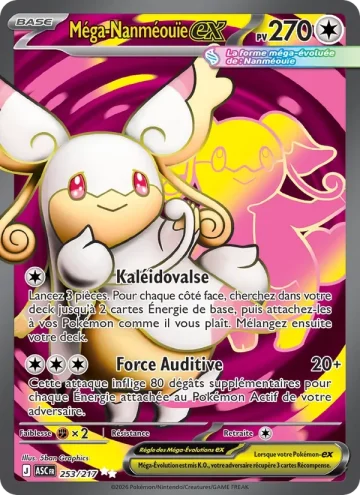 Carte Pokémon Méga-Nanméouïe-ex 253/217, extension Héros Transcendants