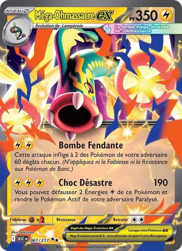 Carte Pokémon Méga-Ohmassacre-ex 061/295 — Héros Transcendants