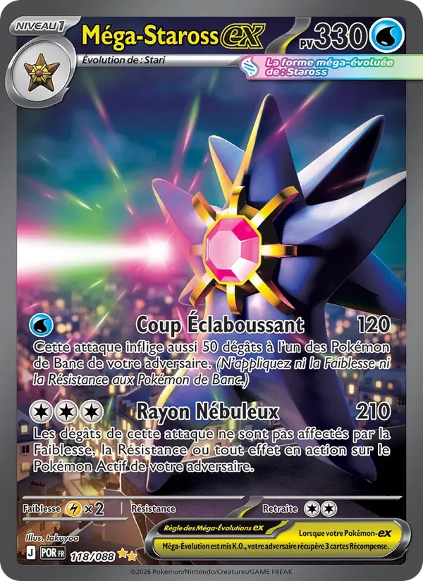Carte Pokémon Méga-Staross-ex 118/124 — Équilibre Parfait