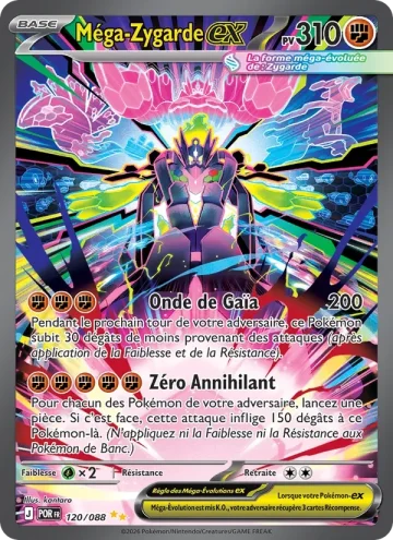 Carte Pokémon Méga-Zygarde-ex 120/088, extension Équilibre Parfait