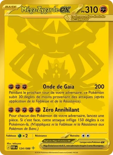 Carte Pokémon Méga-Zygarde-ex 124/088, extension Équilibre Parfait