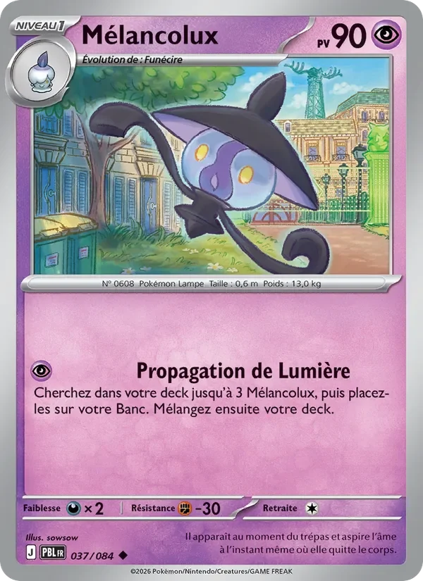 Carte Pokémon Mélancolux 037/120 — Nuit Noire
